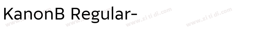 KanonB Regular字体转换